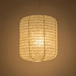 alinea Lustre De Salle À Manger|Lustre*Suspension en papier motif jasmin D27xH32cm - vert Blanc