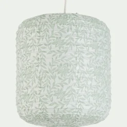 alinea Lustre De Salle À Manger|Lustre*Suspension en papier motif jasmin D27xH32cm - vert Blanc