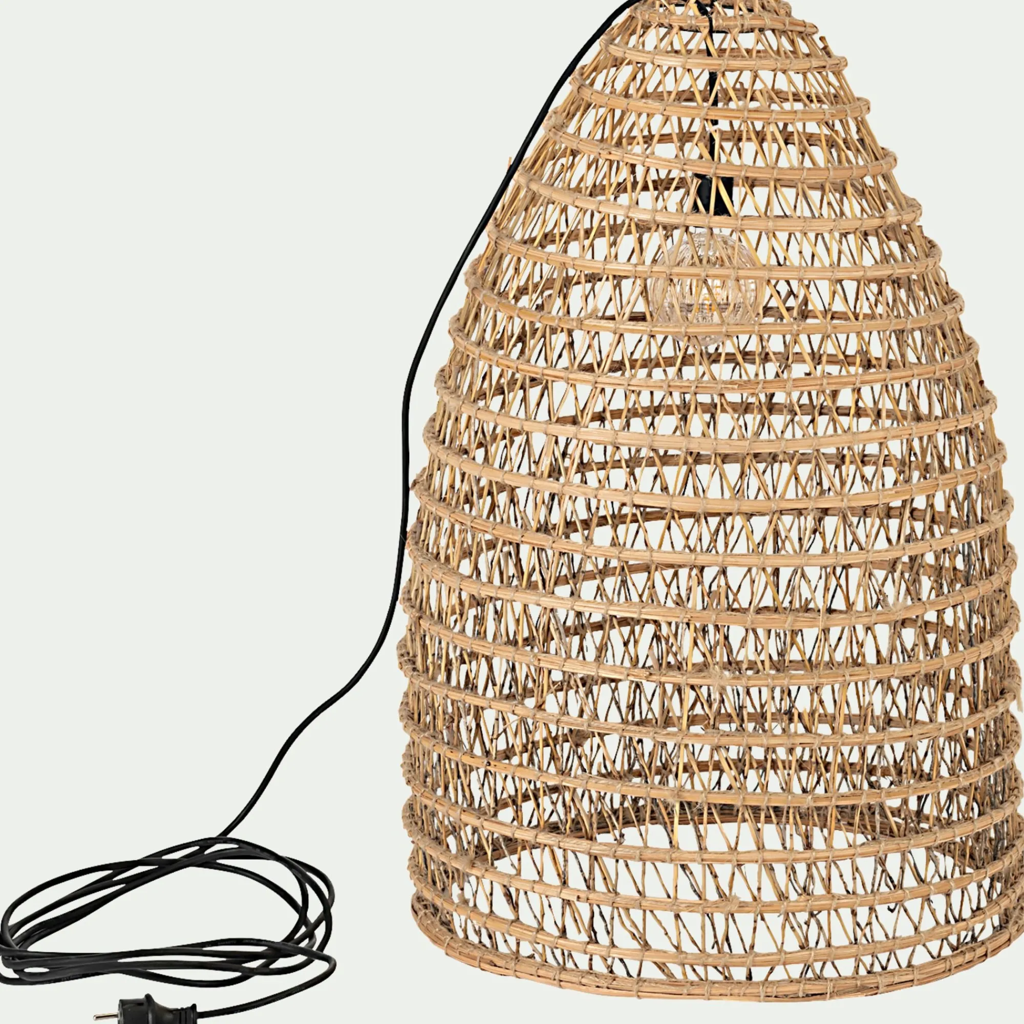 alinea Luminaire Exterieur|Lampe Et Lampadaire D'Extérieur*Suspension extérieure électrifiée en fibre de palmier D45xH80cm - Naturel