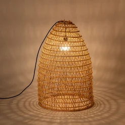alinea Luminaire Exterieur|Lampe Et Lampadaire D'Extérieur*Suspension extérieure électrifiée en fibre de palmier D45xH80cm - Naturel