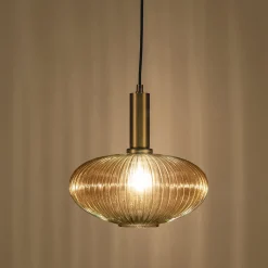 alinea Lustre De Salle À Manger|Lustre*Suspension électrifié en métal et verre D30cm - Doré