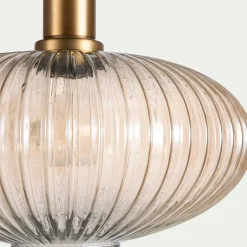 alinea Lustre De Salle À Manger|Lustre*Suspension électrifié en métal et verre D30cm - Doré