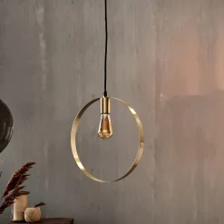 alinea Lustre De Salle À Manger|Lustre*Suspension électrifiée cylindrique E27 en acier D35cm - Doré