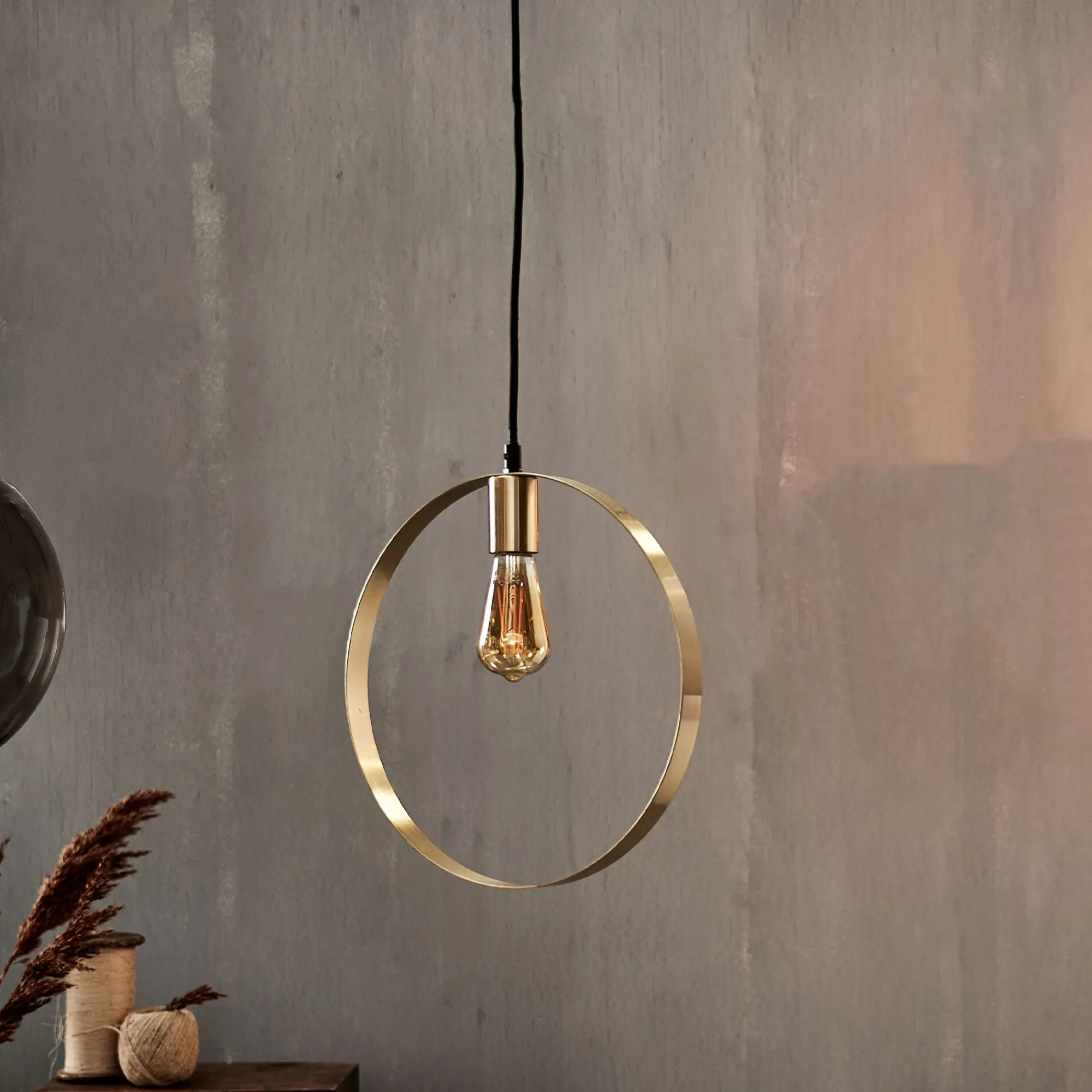 alinea Lustre De Salle À Manger|Lustre*Suspension électrifiée cylindrique E27 en acier D35cm - Doré