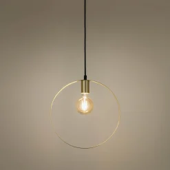 alinea Lustre De Salle À Manger|Lustre*Suspension électrifiée cylindrique E27 en acier D35cm - Doré