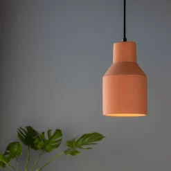 alinea Lustre De Salle À Manger|Lustre*Suspension électrifiée E27 en ciment H25,5cm - argile Rose