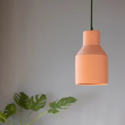 alinea Lustre De Salle À Manger|Lustre*Suspension électrifiée E27 en ciment H25,5cm - argile Rose