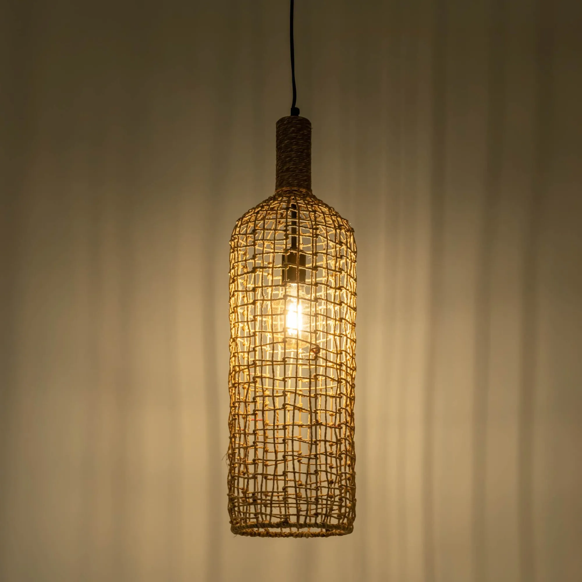 alinea Suspension Naturelle|Suspension Électrifiée*Suspension électrifiée en jute D20xH74cm - Naturel