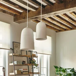 alinea Lustre De Salle À Manger|Lustre*Suspension électrifiée en porcelaine D14,5cm - Blanc