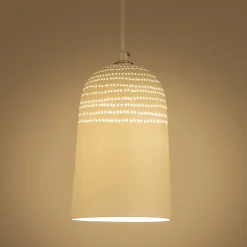 alinea Lustre De Salle À Manger|Lustre*Suspension électrifiée en porcelaine D14,5cm - Blanc