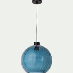 alinea Suspension Électrifiée*Suspension électrifiée en verre d30cm - marine Bleu