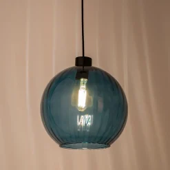 alinea Suspension Électrifiée*Suspension électrifiée en verre d30cm - marine Bleu
