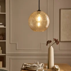 alinea Suspension Électrifiée*Suspension électrifiée en verre texturé D25cm - Transparent