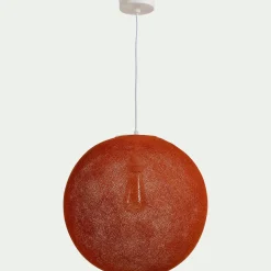 alinea Suspension Électrifiée*Suspension électrifiée globe en tissu D38cm - cuivre tanné Rouge