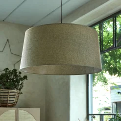 alinea Suspension Électrifiée*Suspension électrifiée tambour en papier tressé D78cm - Naturel
