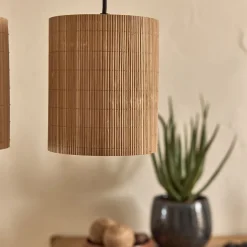 alinea Suspension Naturelle|Suspension Électrifiée*Suspension électrifiée triple en bambou L61cm - Naturel