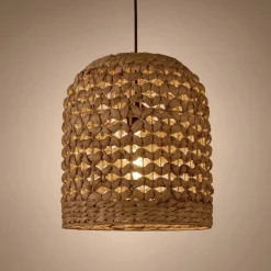 alinea Suspension Naturelle|Suspension Non-Électrifiée*Suspension le non électrifiée en jacinthe d'eau - D30xH35cm Naturel