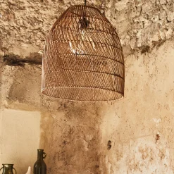 alinea Lustre De Salle À Manger|Lustre*Suspension le non électrifiée en rotin D43cm - Naturel