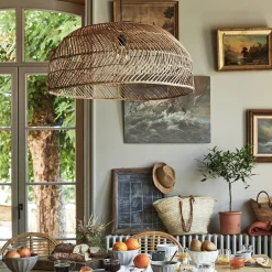 alinea Lustre De Salle À Manger|Lustre*Suspension non électrifiée en rotin - D80cm Naturel