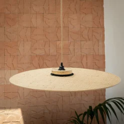 alinea Lustre De Salle À Manger|Lustre*Suspension non électrifiée en rabane - D80cm Naturel