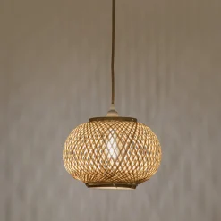 alinea Lustre De Salle À Manger|Lustre*Suspension non électrifiée en bambou - D30cm Naturel