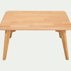 alinea Table Basse*Table basse carrée en chêne massif - L75xl75xH35cm Bois clair