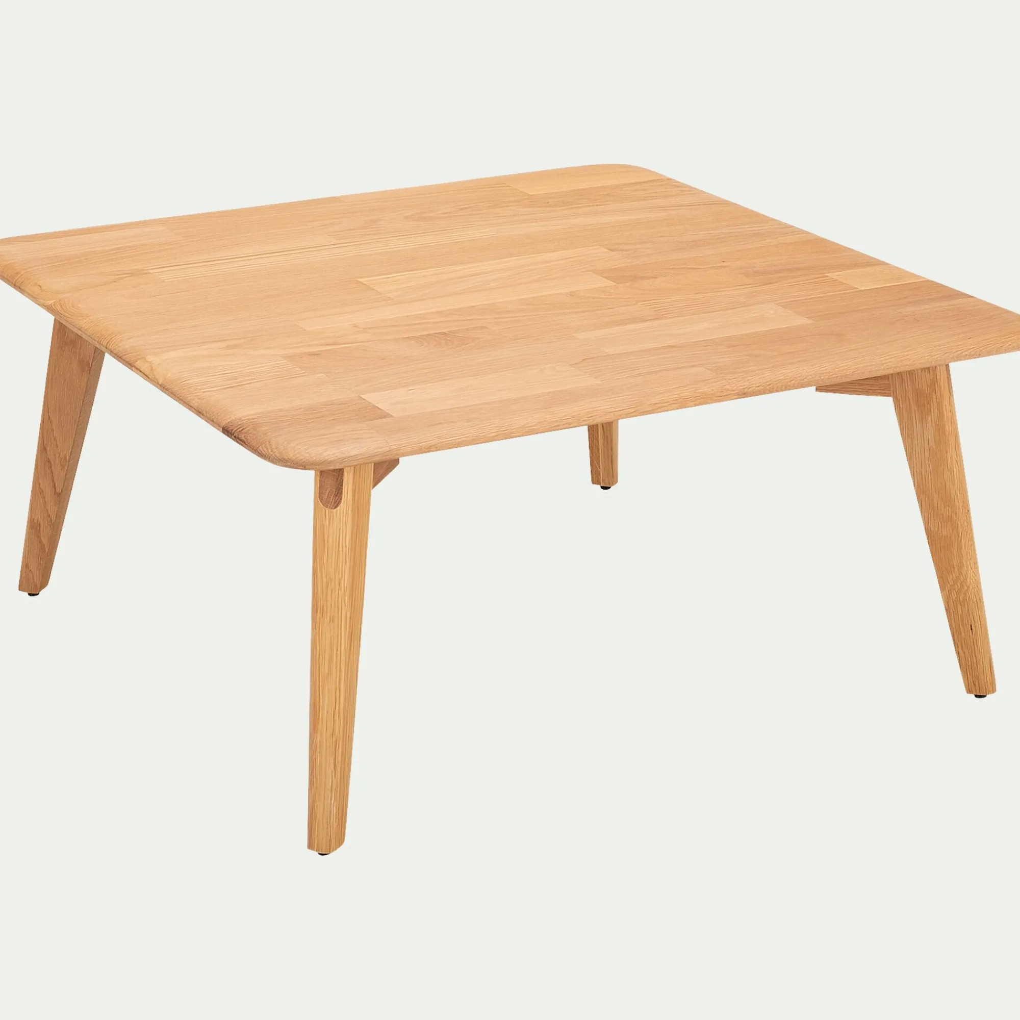 alinea Table Basse*Table basse carrée en chêne massif - L75xl75xH35cm Bois clair