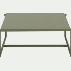 alinea Table Basse Exterieur*Table basse de jardin carrée en aluminium - Vert cèdre