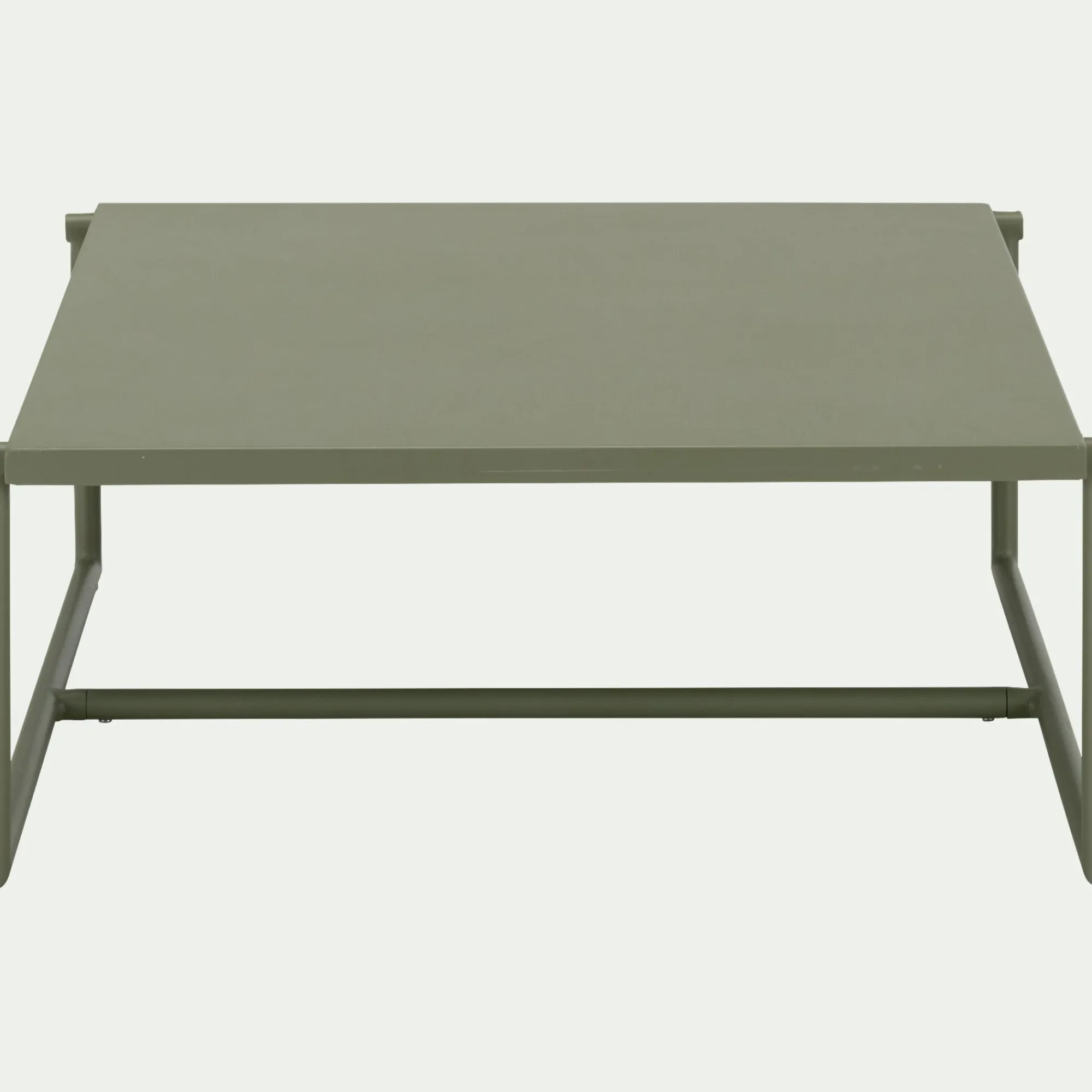 alinea Table Basse Exterieur*Table basse de jardin carrée en aluminium - Vert cèdre