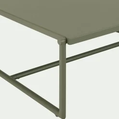 alinea Table Basse Exterieur*Table basse de jardin carrée en aluminium - Vert cèdre