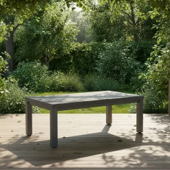alinea Table Basse Exterieur*Table basse de jardin rectangulaire en aluminium - Gris