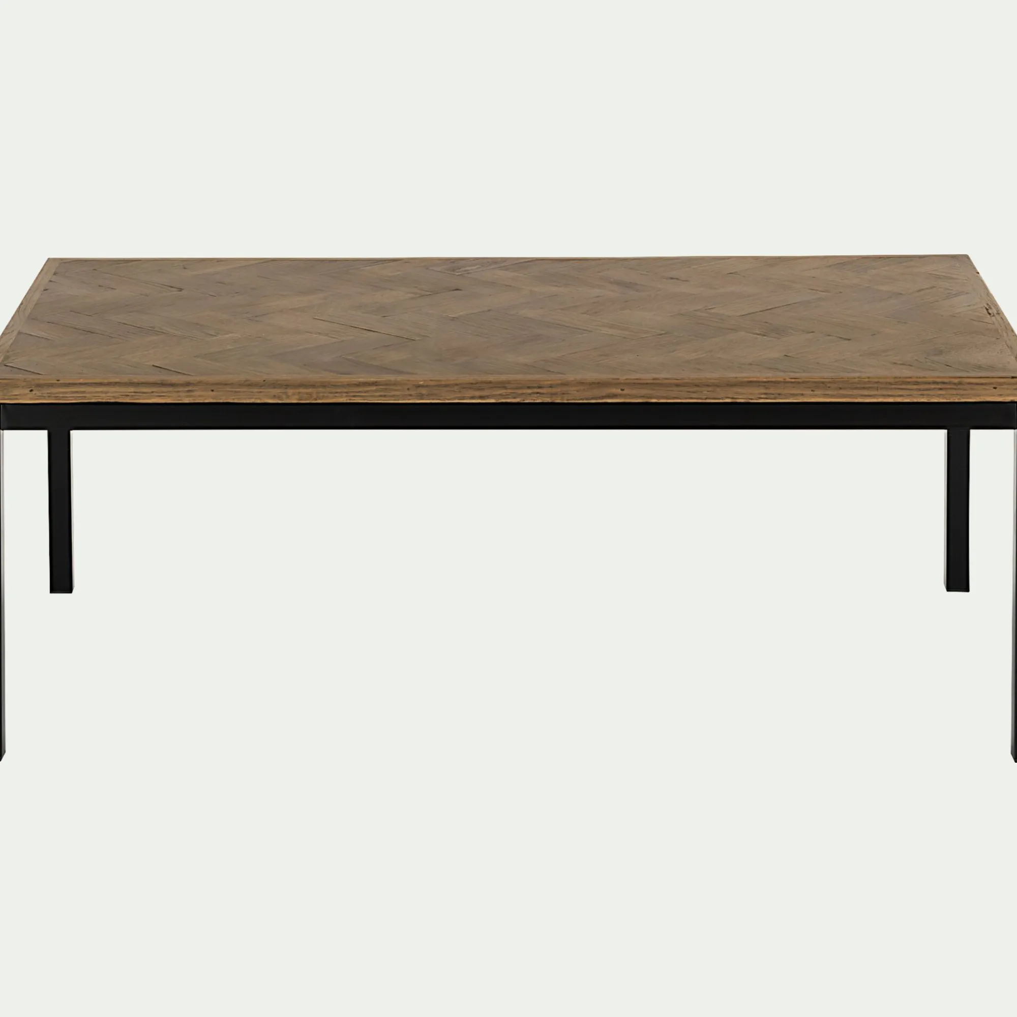 alinea Table Basse*Table basse rectangle en bois recyclé - Bois foncé