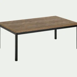 alinea Table Basse*Table basse rectangle en bois recyclé - Bois foncé