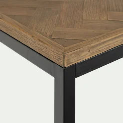 alinea Table Basse*Table basse rectangle en bois recyclé - Bois foncé