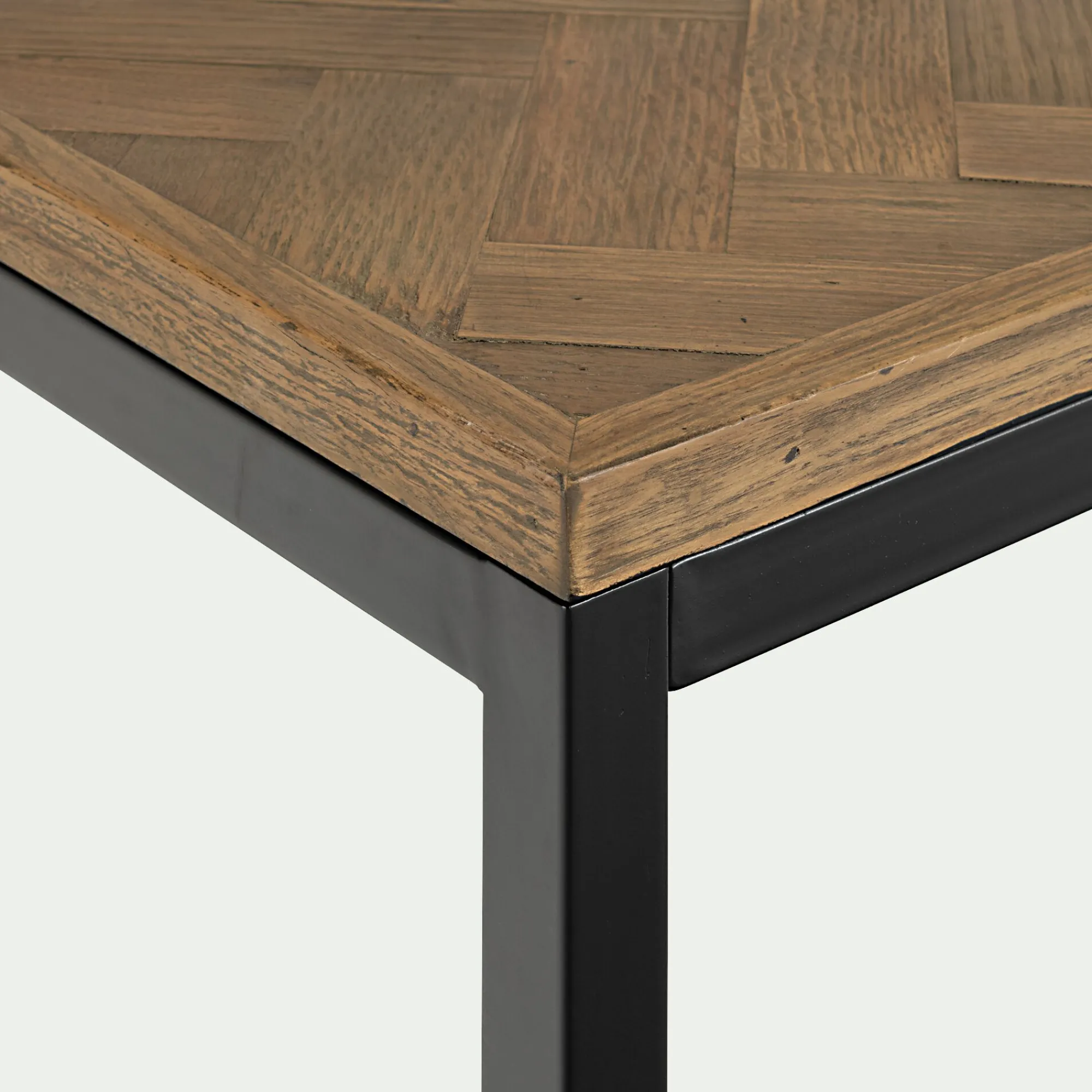 alinea Table Basse*Table basse rectangle en bois recyclé - Bois foncé