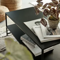 alinea Table Basse*Table basse rectangulaire en acier - Noir