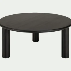 alinea Table Basse*Table basse ronde en bambou massif D80cm - Noir
