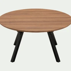 alinea Table Basse*Table basse ronde en bois - Bois foncé