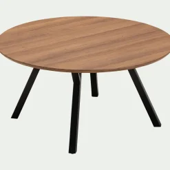 alinea Table Basse*Table basse ronde en bois - Bois foncé
