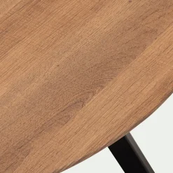 alinea Table Basse*Table basse ronde en bois - Bois foncé