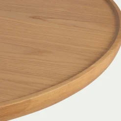 alinea Table Basse*Table basse ronde en chêne et béton - naturel Bois clair