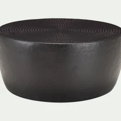 alinea Table Basse*Table basse ronde en tôle d'aluminium D90xH42cm - Noir