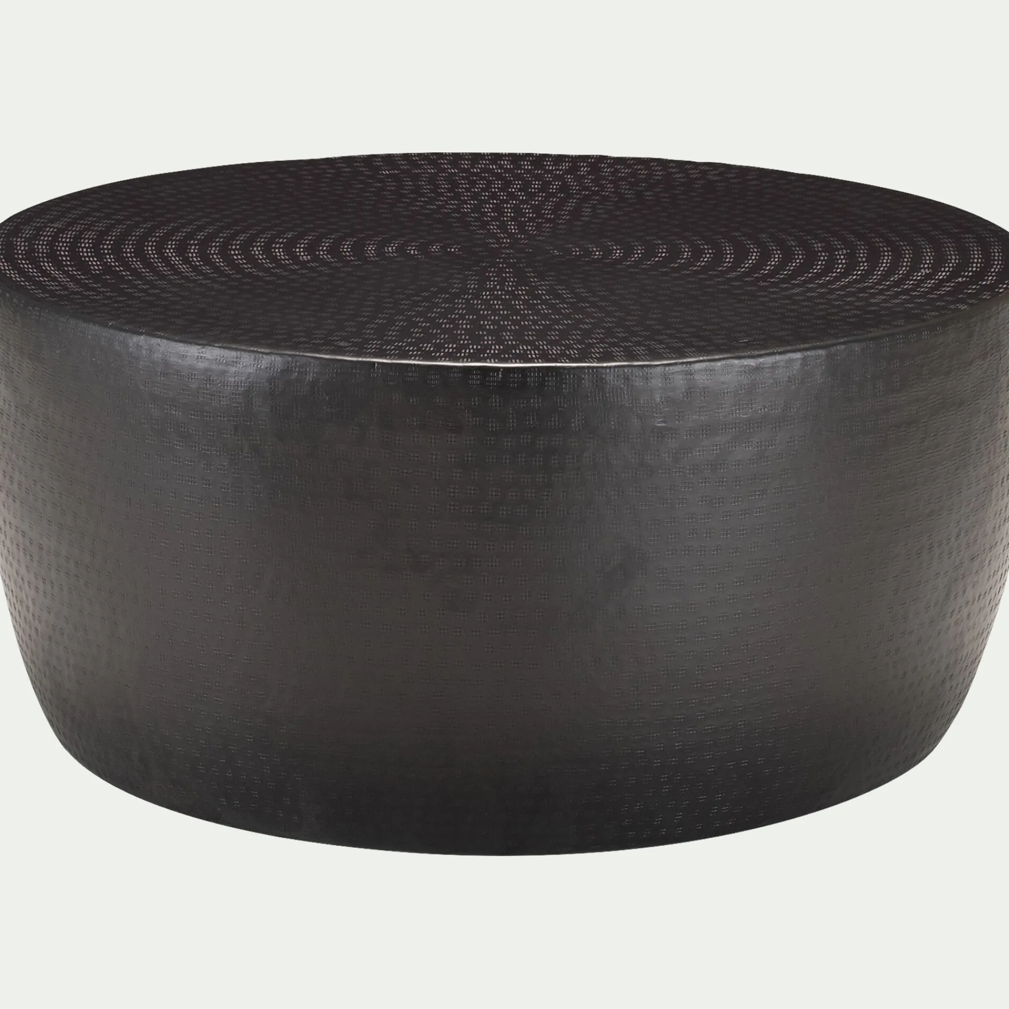 alinea Table Basse*Table basse ronde en tôle d'aluminium D90xH42cm - Noir
