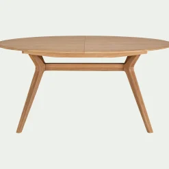 alinea Table Extensible|Table De Salle À Manger*Table de repas ovale extensible bois massif - (6 à 8 places) Bois clair