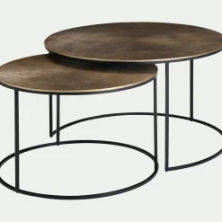 alinea Table Basse*Tables basses gigognes en métal - Doré