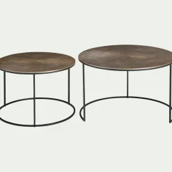 alinea Table Basse*Tables basses gigognes en métal - Doré