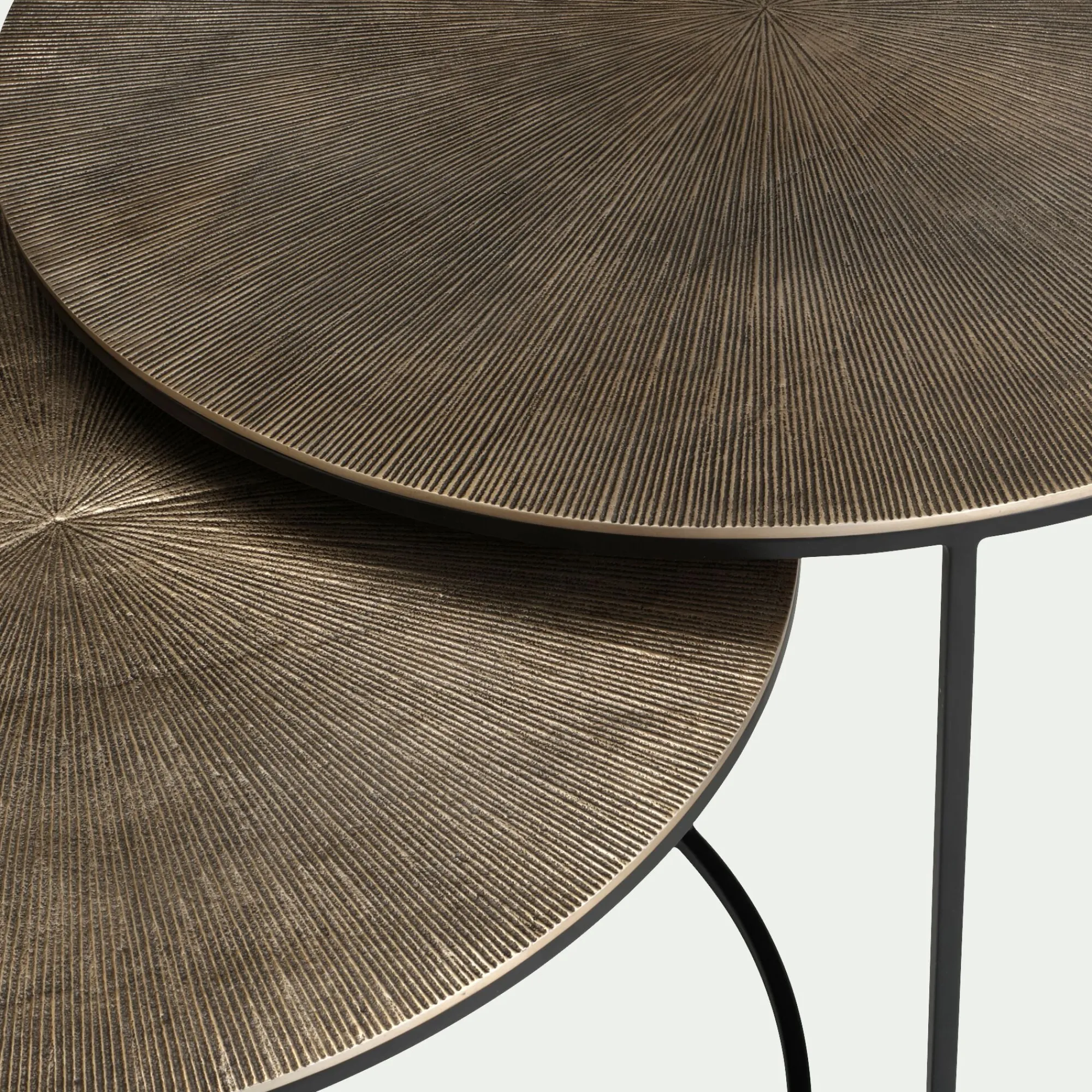 alinea Table Basse*Tables basses gigognes en métal - Doré
