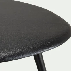 alinea Bout De Canapé|Table Basse*Tables gigognes en fonte d'aluminium - Noir