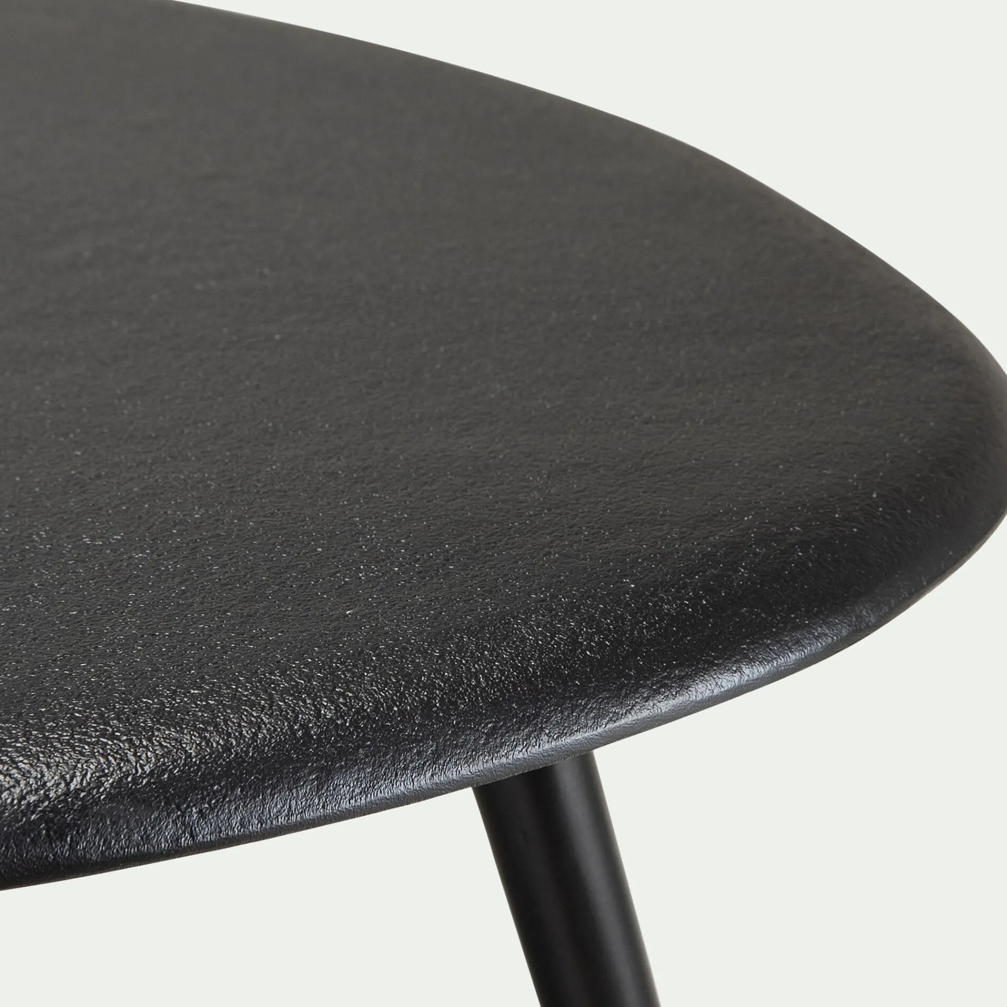alinea Bout De Canapé|Table Basse*Tables gigognes en fonte d'aluminium - Noir