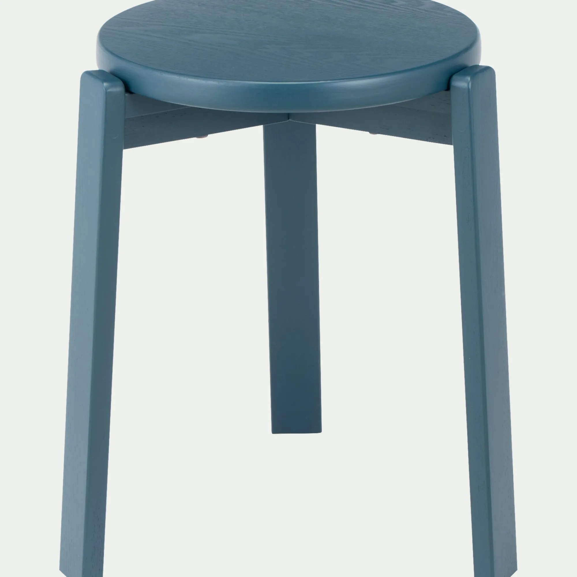 alinea Table De Chevet|Tabouret*Tabouret bas en bois de frêne H45cm - figuerolles Bleu